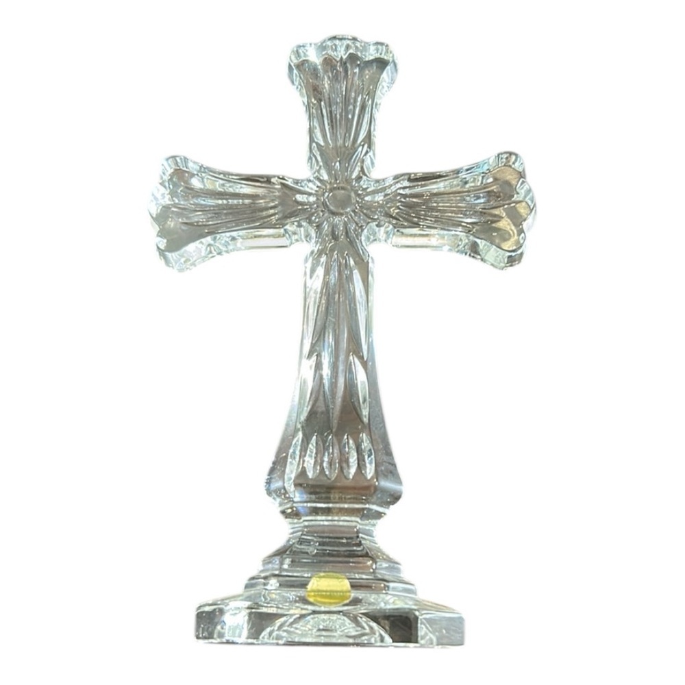 Bleikristall 24% Lead Crystal Decorative Cross Statue Made in Germany 8.5”